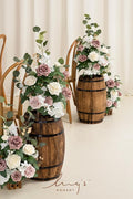 Artificial Flower Arrangements 4 Pack Dusty Rose Free-Standing Wedding Decor