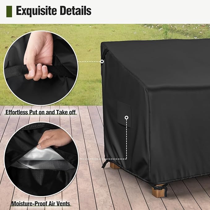 MR.COVER 2-Seater Patio Loveseat Cover, Patio Furniture Covers Waterproof - Image 5