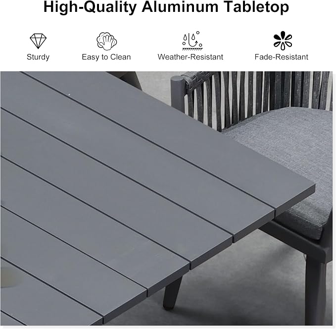 PURPLE LEAF 7 Pieces Patio Dining Set - Image 8