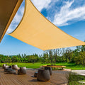 KANAGAWA 7'X9' Sand Custom Size Sun Shade Sail Rectangle UV Block Canopy Cover by KANAGAWA