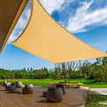 KANAGAWA 14'X14' Sand Custom Size Sun Shade Sail Square UV Block Canopy Cover by KANAGAWA