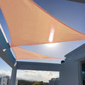 SUNNY GUARD Custom Size 7'x10'x12.2'Peach Fuzz Sun Shade Sail Right Triangle UV by SUNNYGUARD