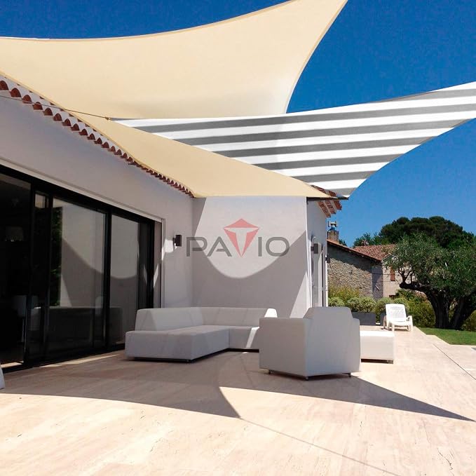 Patio Paradise 22' x 22' x 22' Sun Shade Sail Triangle Canopy Shade Cloth - Image 5