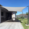 SUNNY GUARD Sun Shade Sail 12'x16' Rectangle Silver Grey UV Block Sunshade by SUNNYGUARD