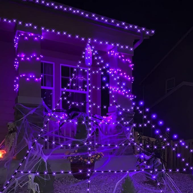 String Lights 165 ft, 500 LED, Purple, Waterproof for Outdoor Use