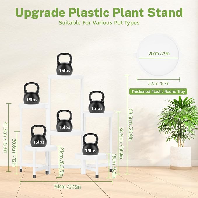 iDavosic.ly 6 Tier Folding Plant Stand Indoor Outdoor - Image 5