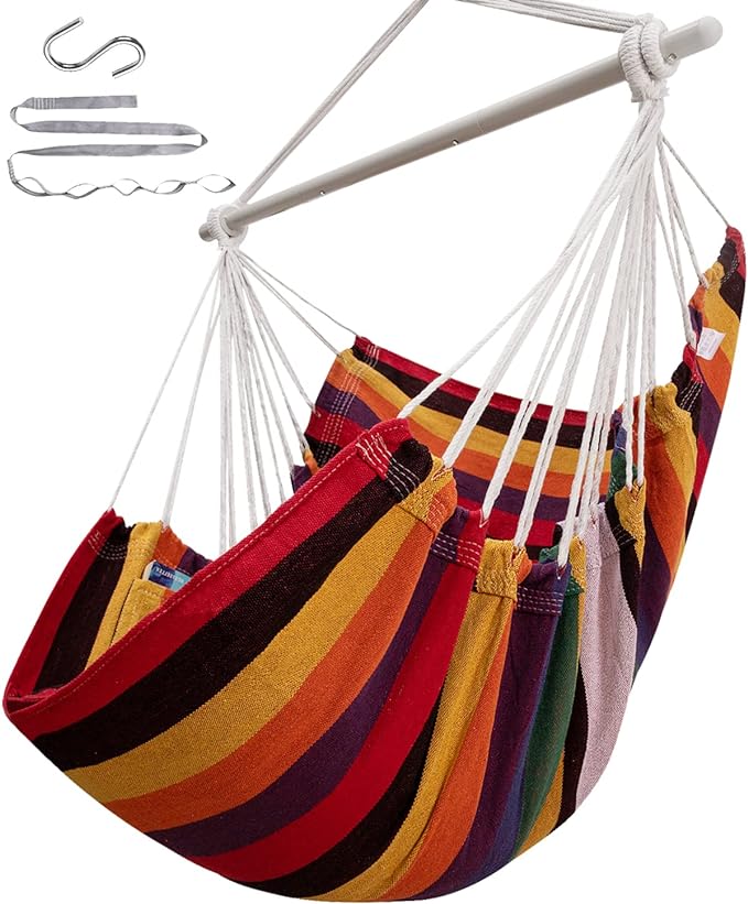 ADVOKAIR Hammock Chair Swing, Heavy-Duty Hanging Rope Swing Seat Supports 500 by ADVOKAIR-ChillNaturally