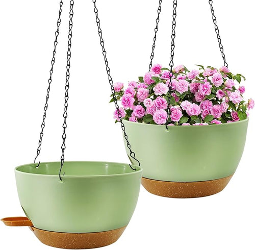 12 inch Hanging Planters for Indoor Plants, 2 Pack Self-Watering Hanging by Unknown