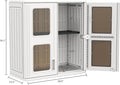 Deck Box Wall Cabinet, White Resin with 2 Doors and Adjustable Shelf