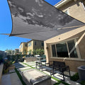 SUNLAX Sun Shade Sail 12' x 14' x 18.4' Dark Grey Rectangle Canopy Sail Shade by SUNLAX