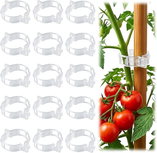 100pcs Tomato Clips for Climbing plants, Plastic Trellis Plant Support Clips by LOOHOI