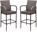 Homall Patio Bar Stools Wicker Barstools Indoor Outdoor Bar Stool Patio by Homall