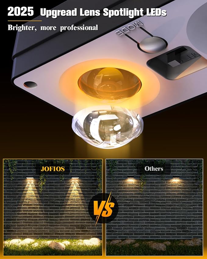 Solar Fence Lights 8 Pack, 50 Lumens Outdoor Fence Solar Lights - Image 3