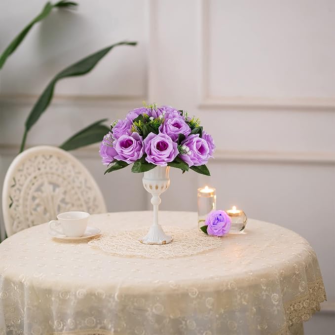 Artificial Flower Balls, Lilac Silk Roses for Centerpieces