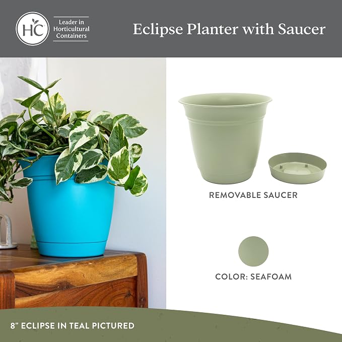 The HC Companies 8 Inch Eclipse Round Planter Pots - Image 2