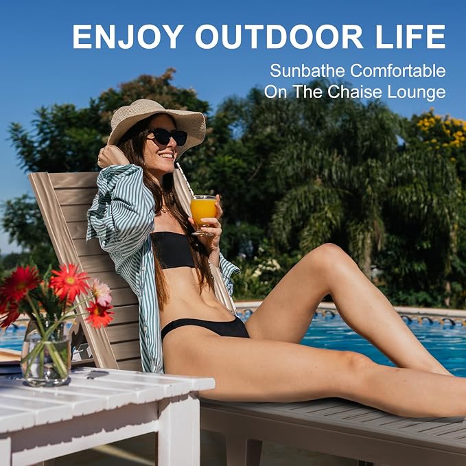 EasyUp Resin Chaise Lounge Chairs - Image 4