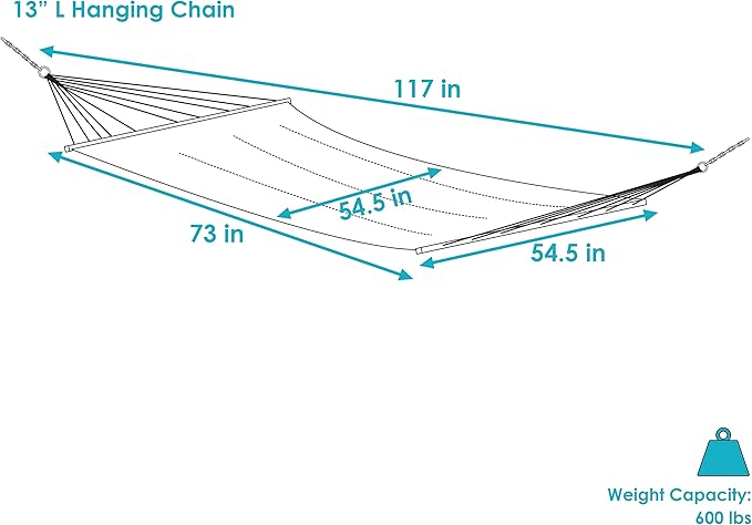 Sunnydaze Woven Double Hammock for Outside - Image 3