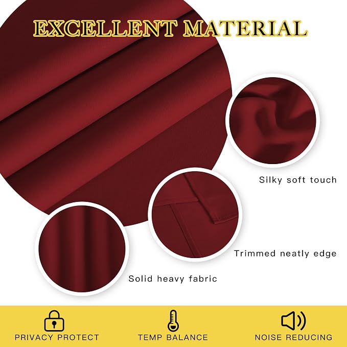 NICETOWN Blackout Curtains 84 Inch Length, Thermal Insulated Curtains - Image 2