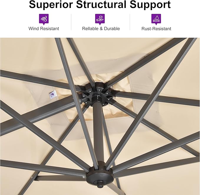 PURPLE LEAF 11 Feet Patio Umbrella - Image 3