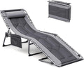 Devoko 4-Fold Padded Portable Folding Outdoor Chaise Lounge Heavy Duty by DEVOKO