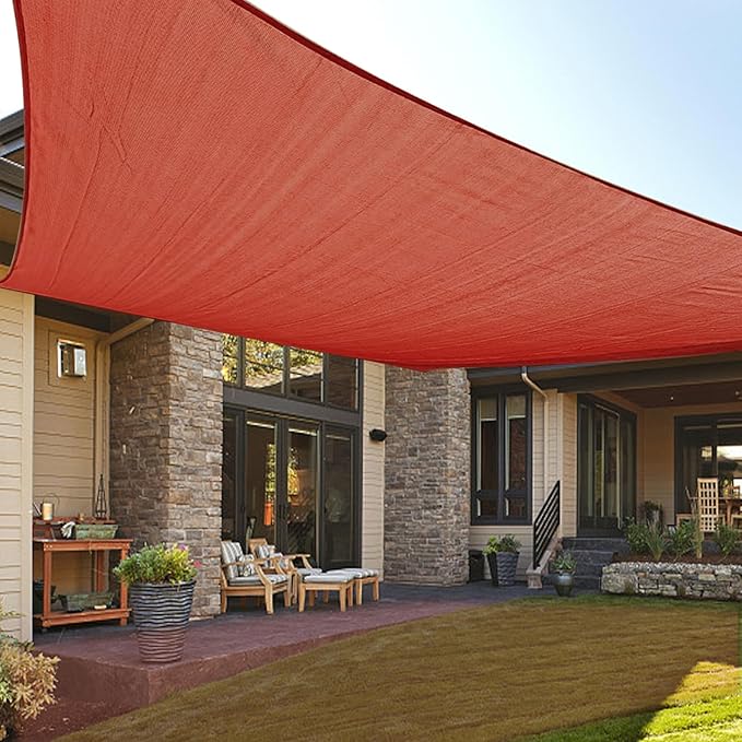 LOVE STORY Custom Size 16'x18' Terra Red Sun Shade Sail Rectangle UV Block by LOVESTORY