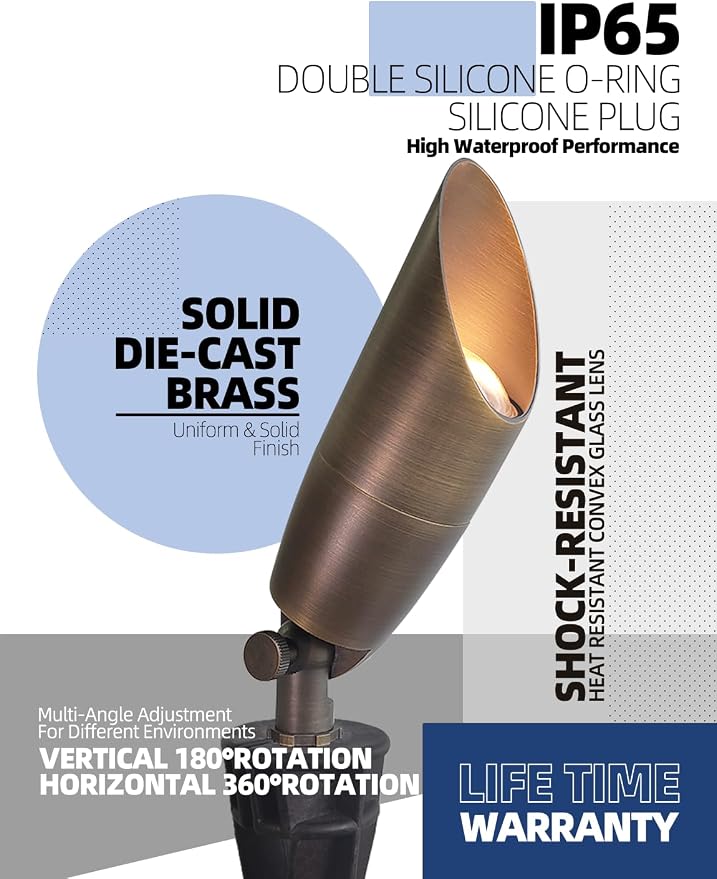 MALORY Solid Brass Landscape Spotlight 12-Pack - Image 3