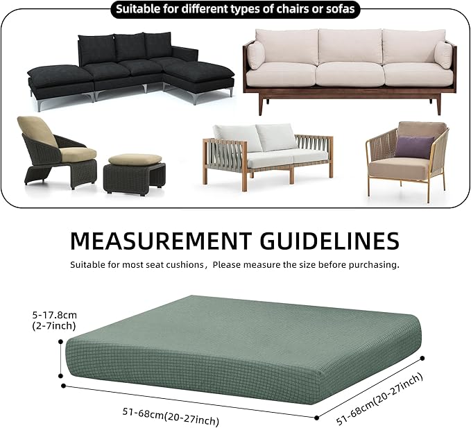 Sofa Covers for Outdoor Cushions, 8-Piece Stretch Set, Polyester