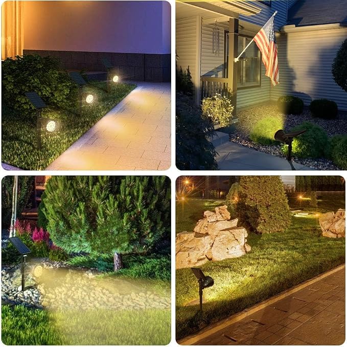 DBF Solar Lights Outdoor, 600LM Solar Spotlights Outdoor Waterproof, 2 - Image 7