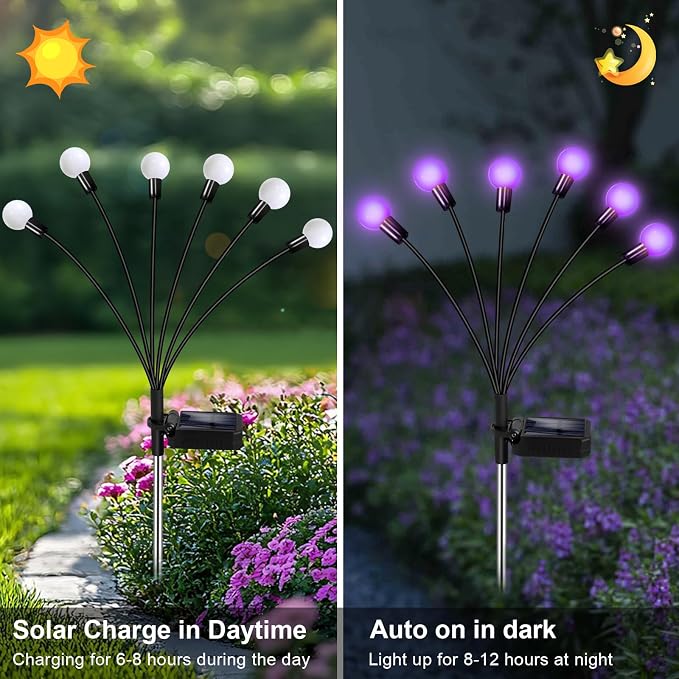Solar Garden Lights Outdoor, Waterproof Solar Powered Lights - Image 7