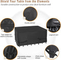 Rectangular Patio Table Cover, Waterproof Polyester, 125 x 84 Inch