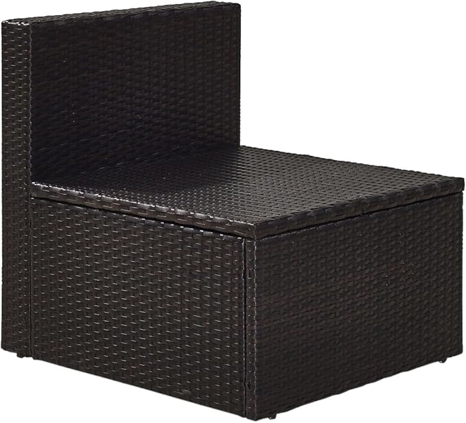 Crosley Furniture Palm Harbor Armless Outdoor Sectional Chair, Wicker Patio - Image 7
