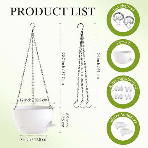 12 Inch Hanging Baskets 2 PC - Image 2