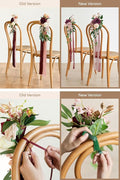 Artificial Rose Aisle Pew Flowers, 8 Pcs Marsala Blush Wedding Chair Decor