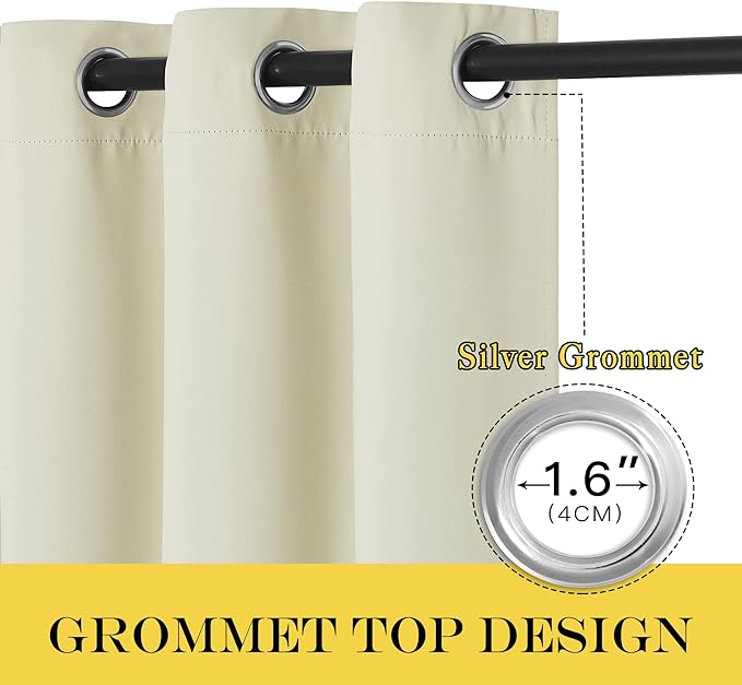 NICETOWN Blackout Kitchen Window Curtain 45 inches Length - Image 2