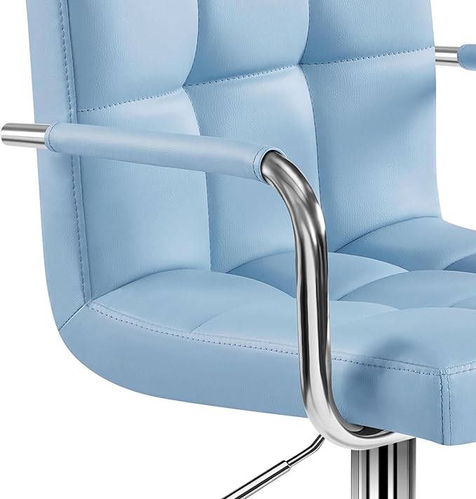 Yaheetech Bar Stools Set of 2, PU Leather Adjustable Swivel Barstools, - Image 7