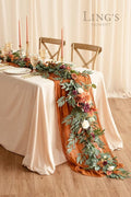 Artificial Flower Garland 6 FT Terracotta Eucalyptus, Shapeable Iron Wire