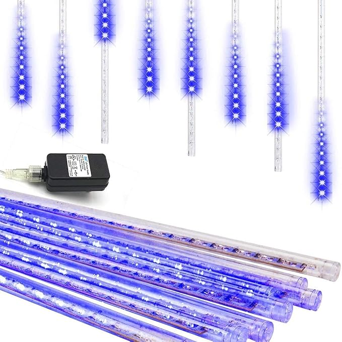 String Lights, Blue, 32 Tubes with 768 LEDs, Indoor/Outdoor