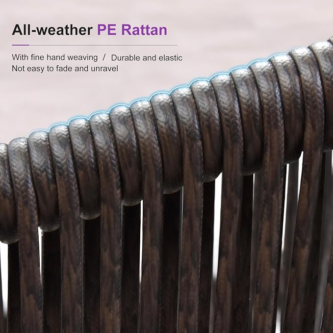 PURPLE LEAF 13 Pieces Outdoor Dining Set Patio Table and Chairs Set Aluminum - Image 8