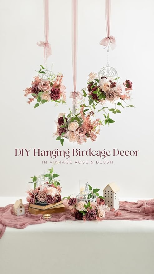 Artificial Flowers, 25 Pcs Foam Roses with 8-Inch Stems, Dusty Rose Shades