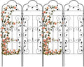 hogardeck 4 Packs 60 * 18 inch Metal Garden Trellis by HOGARDECK