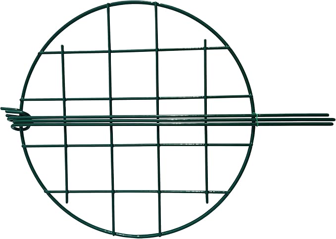 Plant Cage Supports, 10 Pack Green Alloy Steel Grow-Through Grid