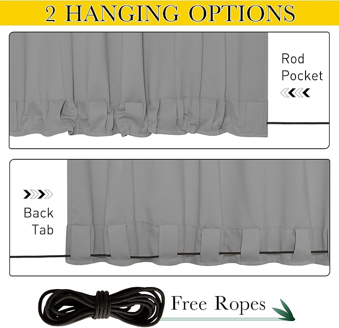 NICETOWN 2 Panels Outdoor Curtains - Image 2