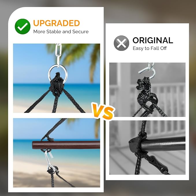 ONCLOUD Upgraded Unique Hammock Sky Chair, Air Deluxe Hanging Swing Seat - Image 4