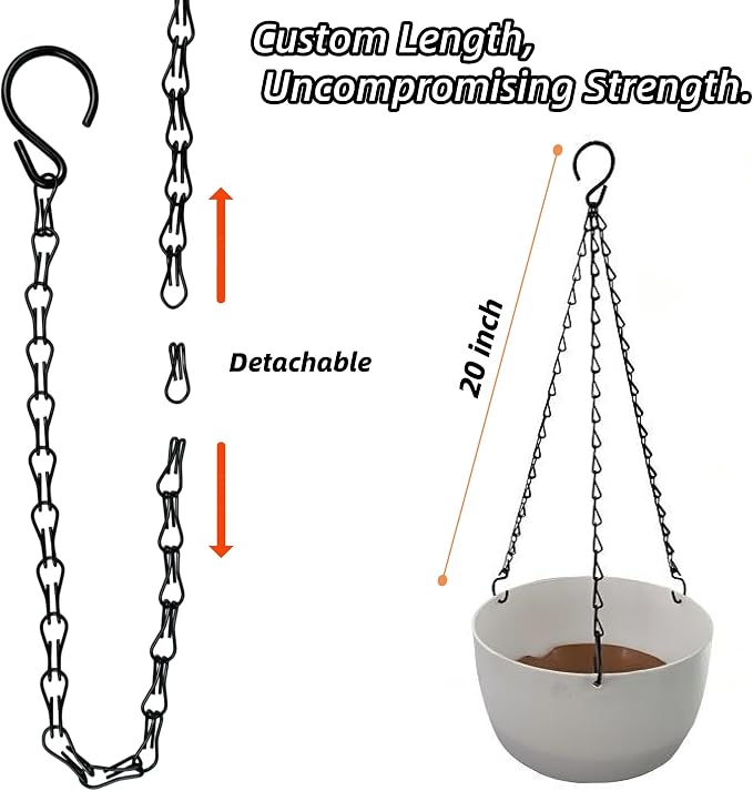 3 Pack, 20 Inch Hanging Baskets Chain, Hanging Chains - Image 4