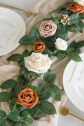 Artificial Flower Garland, 5 Ft Foam and Silk Rose Vine with Leaves