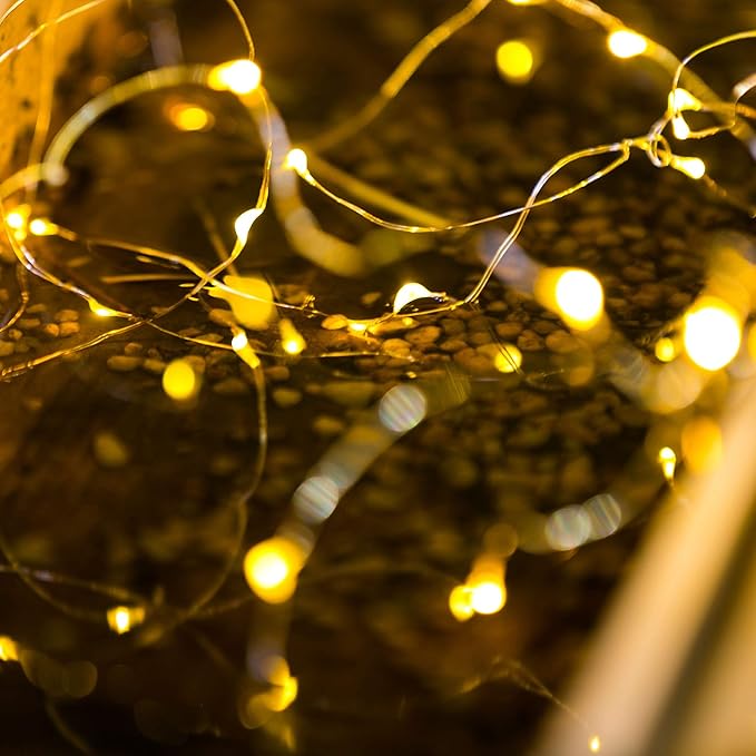 Solar String Lights for Wine Bottles, 12 Pack, Warm White