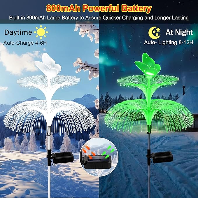 4 Pack Solar Garden Lights, Gardening Birthday Gifts - Image 4