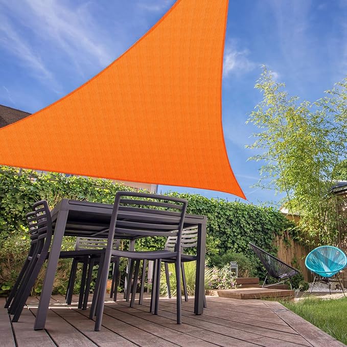 E&K Sunrise 12' x 12' x 12' Sun Shade Sail Triangle Canopy Shade Cover UV Block - Image 7