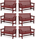 SERWALL Outdoor Bench, HDPE Outdoor Benches Weatherproof, 2-Person Garden Bench by SERWALL