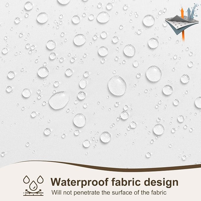 HolidayIdeas White Waterproof Patio Outdoor Curtains - Image 5